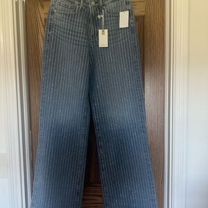Good American Good Ease Relaxed Rhinestone Jeans
